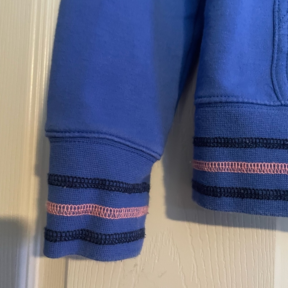 The North Face Womens size Medium Blue Zip Up Hoodie Jacket with Pink Accents - Picture 3 of 7